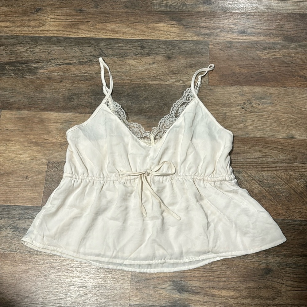 American Eagle Cream double lined tank
